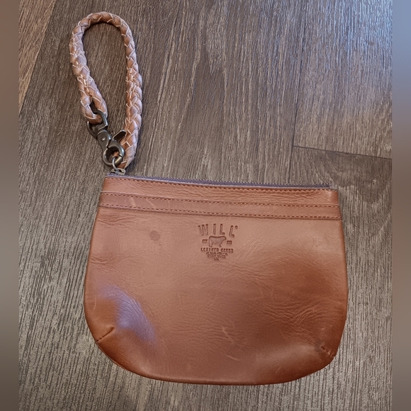 Will Leather Goods Handbags - Will Leather Goods Brown Leather Wristlet